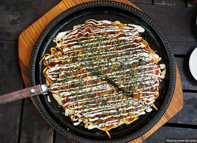 Okonomiyaki - Japanese pizza
