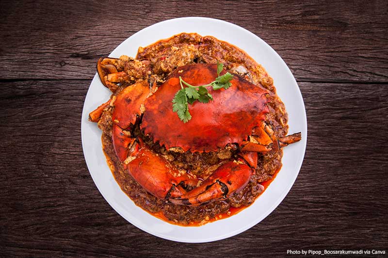 Chilli crab dish