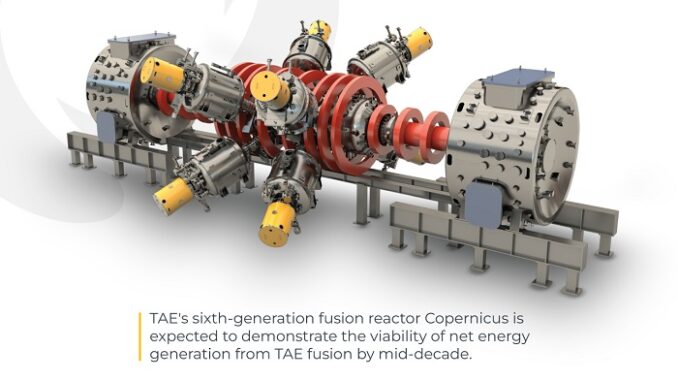 TAE Technologies' sixth generation fusion reactor, Copernicus